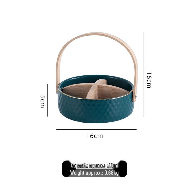 Qianxing Ceramic Serving Platter with Handle