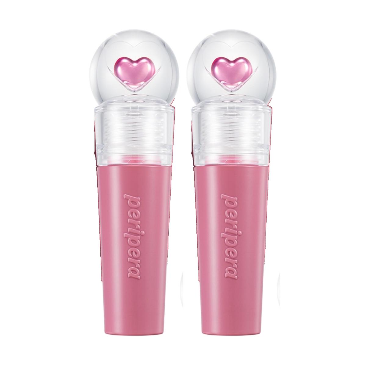 Peripera Ink The Gelable Tint [Pink Ha Guma Collection] #010 Mute Dung-eo-dungs, 3.7g (2EA) - Soft Mute Pink Lip Stain Set
