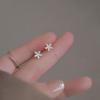 Women's Diamond Five-Petal Flower Stud Earrings - Versatile Simple Cartilage Ear Jewelry