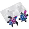 2 Holes Mini Tortoise Silicone Mold 3D Sea Turtle Keychain Jewelry Pendant Plaster Resin Molds DIY Handmade Craft Accessories