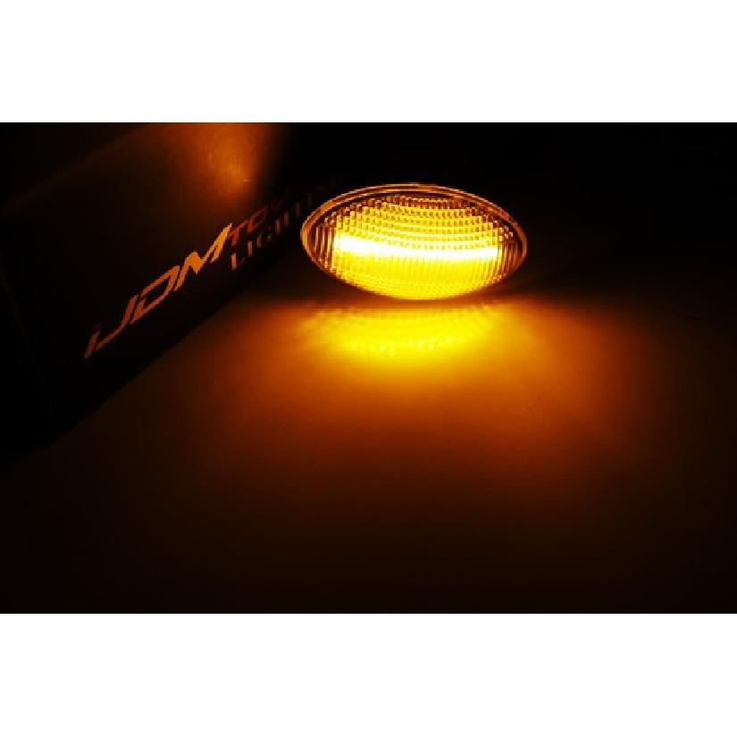 Clear Lens Side Marker Light Lamps w/ Amber LED For MINI Cooper MKI R50 R52 R53