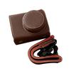 Vintage PU Leather Camera Bag Half Body Protective Cover with Strap for GR IIIx GR III GRIII GR3 Enhanced Grip Soft Lining 1Celsius4 Inch Thread Hole