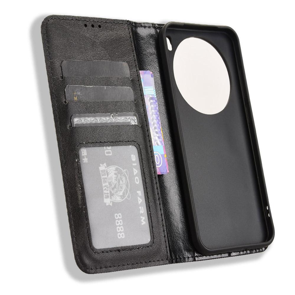 

For vivo X200 5G Leather Case Wallet Stand Retro Texture Phone Cover Red