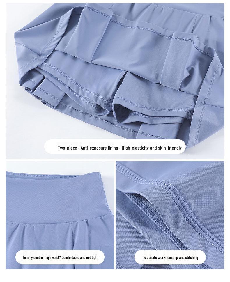 Women's Summer 2025 Quick-Dry Badminton & Tennis Outfit - Short Skirt Fitness & Yoga Suit