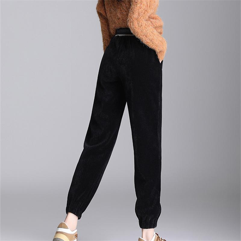 Осень-зима женские корейские утепленные однотонные спортивные штаны женские мешковатые — фото 8