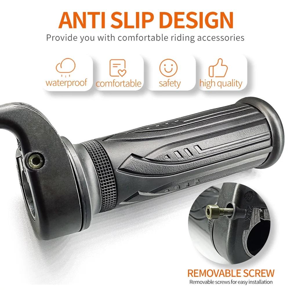 12V-72V WUXING 20X Full Twist Throttle Electric Bicycle Right Handle 3Pin SM/Waterproof Plug Brushless Motor Bicycle