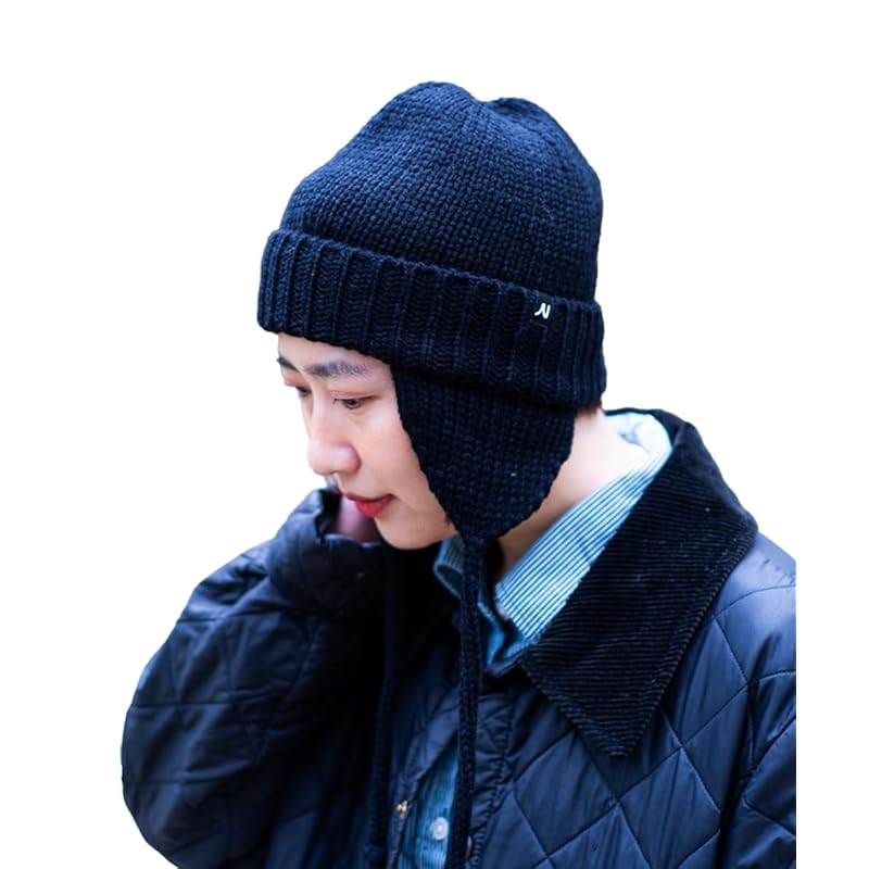 

[Nakota] ear flap knit cap knit hat hat men s ladies with ears earmuffs earmuffs Cold protection warm Fashionable autumn winter gift present free size