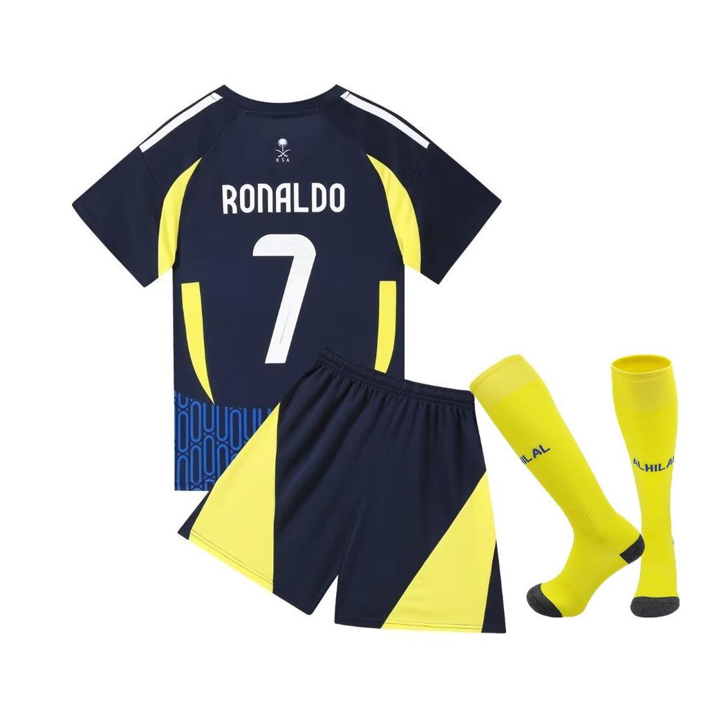 24-25 Riyadh Away No. 7 Club Football Jersey Children'S Clothing Adult Set Size 14-3Xl