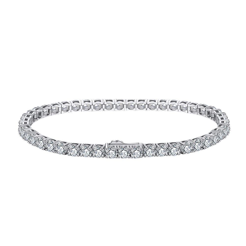 

Shangda S925 Sterling Silver Tennis Bracelet with 3.0mm Stone Position Chain Length: 16.5cm, Weight: approx. 8.31g