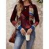 Autumn Women's T-Shirt Casual Long Sleeve Stripe Pattern Print Street O Neck Female Oversized Clothing Outdoor Vintage T Shirts