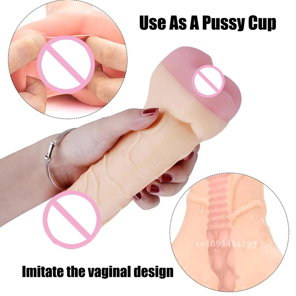 Reusable Big Cup Enlargers Pussy Penis Dildos Three Uses Retarded Toys Condoms Enlargement Ejaculation Penis Penis Sex Sleeve