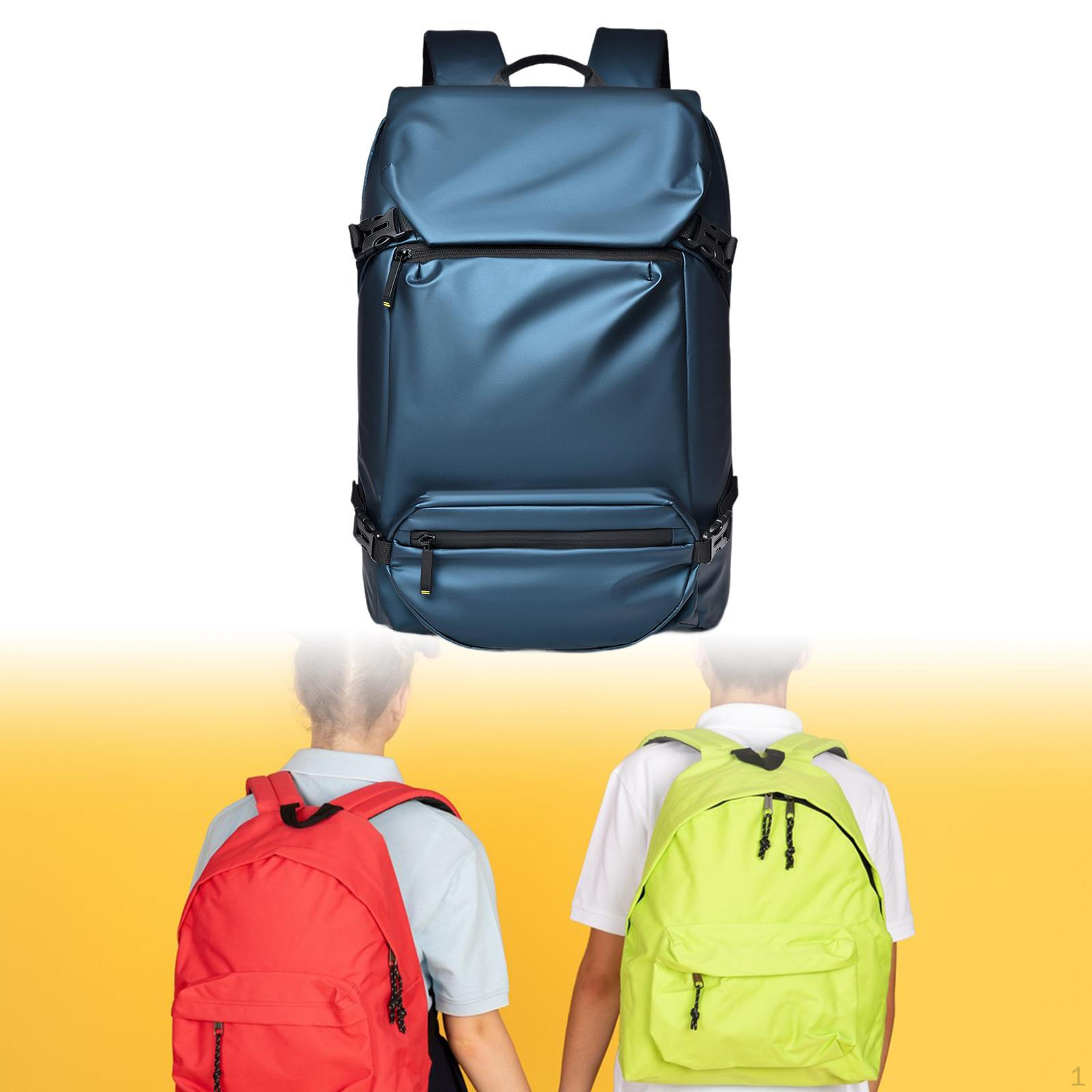 

Рюкзак для ноутбука с регулируемыми ремнями для ежедневных путешествий темно-синий