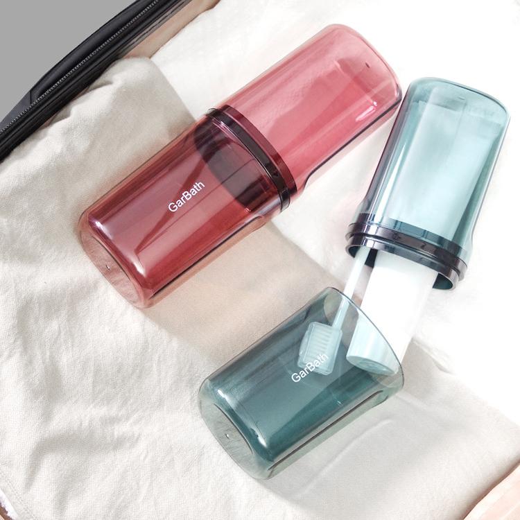 Travel Wash Cup Portable Mouthwash Cup Transparent Brushing Cup Tooth Tank Set Washing Toothbrush Toothpaste Toothbrush Box