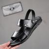 Men's Sandals Summer Leather Soft-soled Non-slip Beach Shoes 2025 New Large Size 46 Casual Wear 47 Cool Slippers