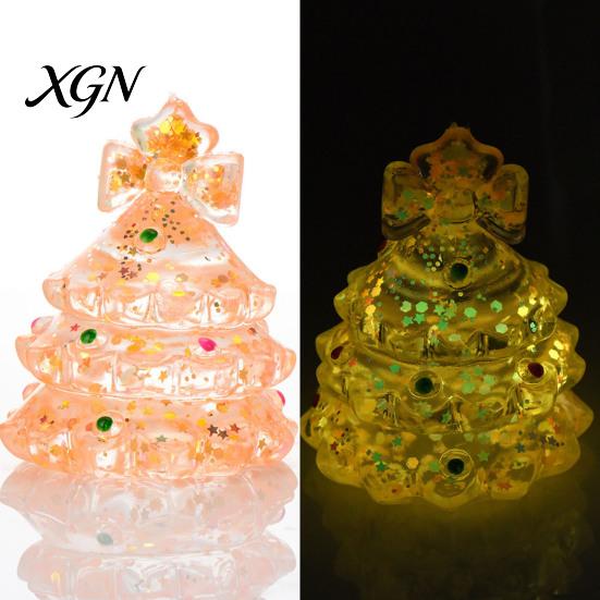 Relaxation Toys for Travel Christmas Tree Stress Ball, Soft TPR Squeeze Toy Relief, Glow Relief Adults in Dark Hand Fidget Sensory Toy, Holiday