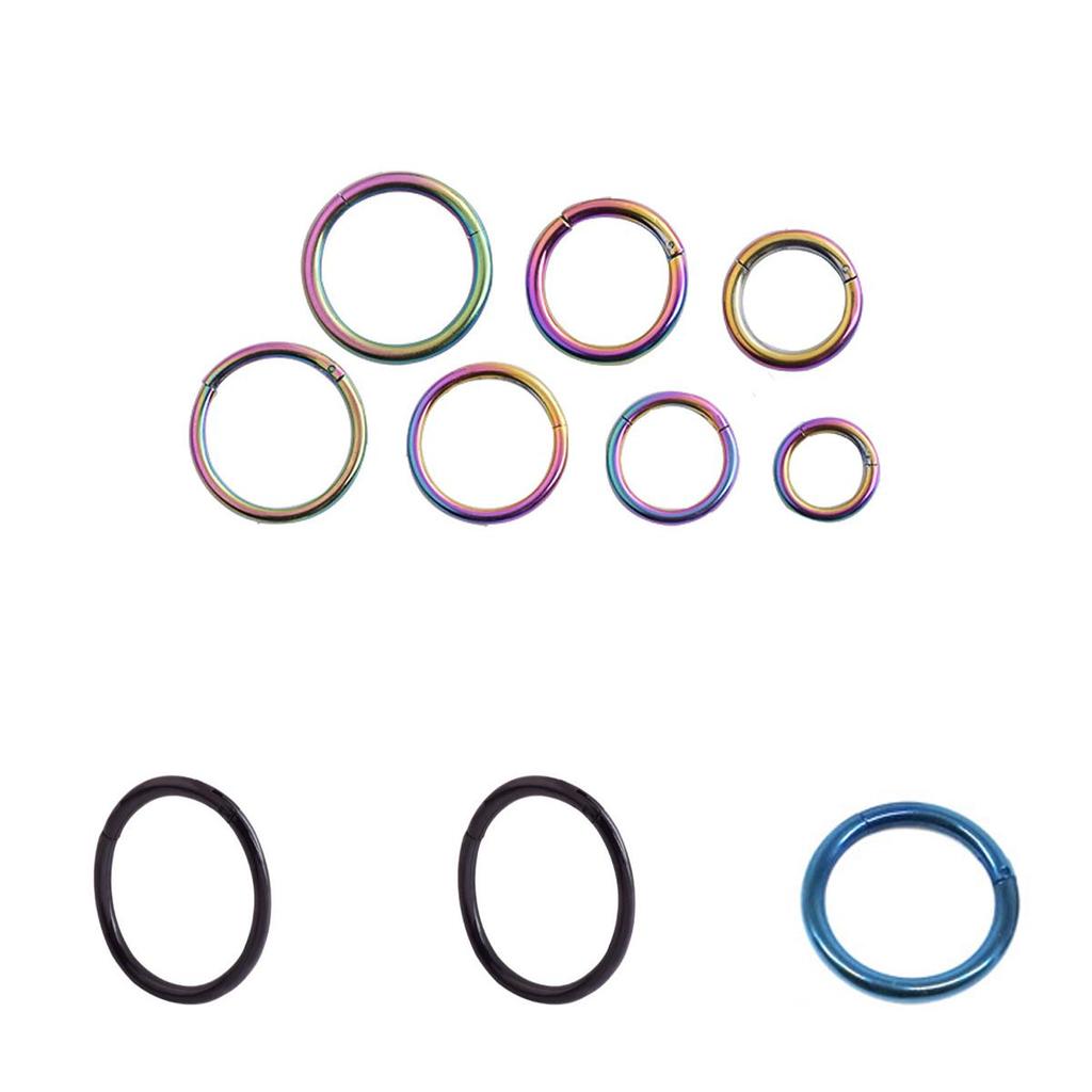 Stunning Steel Nose Ring Septum Clicker With Seamless Appearance And Anti-allergy