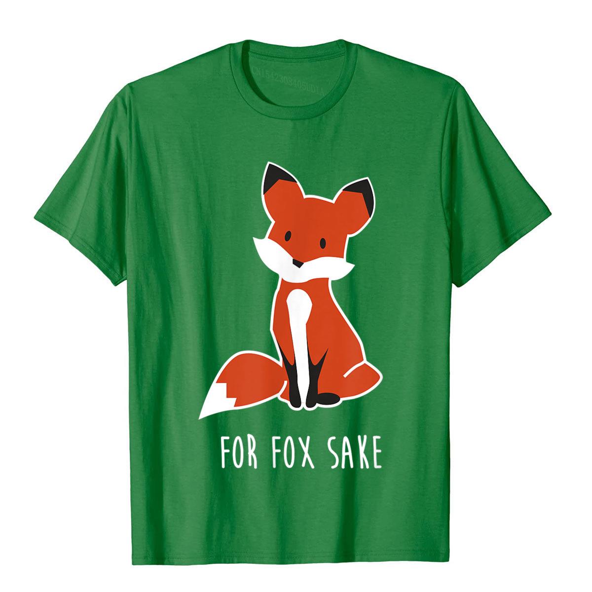 

For Fox Sake Shirt 3 Funny Animal Pun Joke Gift 3D Style Men T Shirts Harajuku Camisas Coupons Cotton Tees Summer 3XL