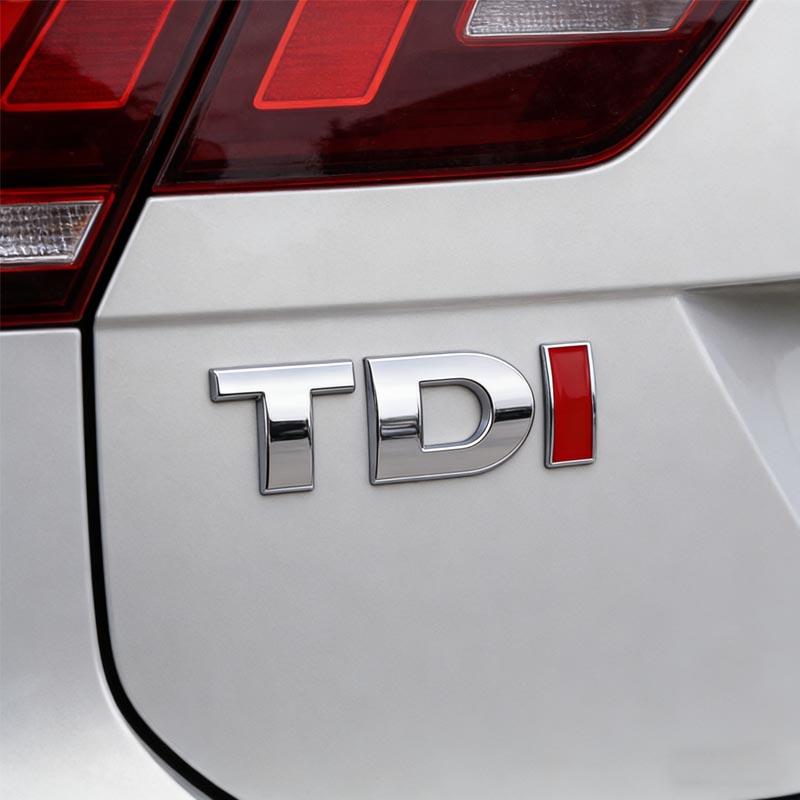 RUNTB1 3D Metal TDI Car Trunk Sticker For VW Golf Polo Tiguan, Touareg Car Modification Parts
