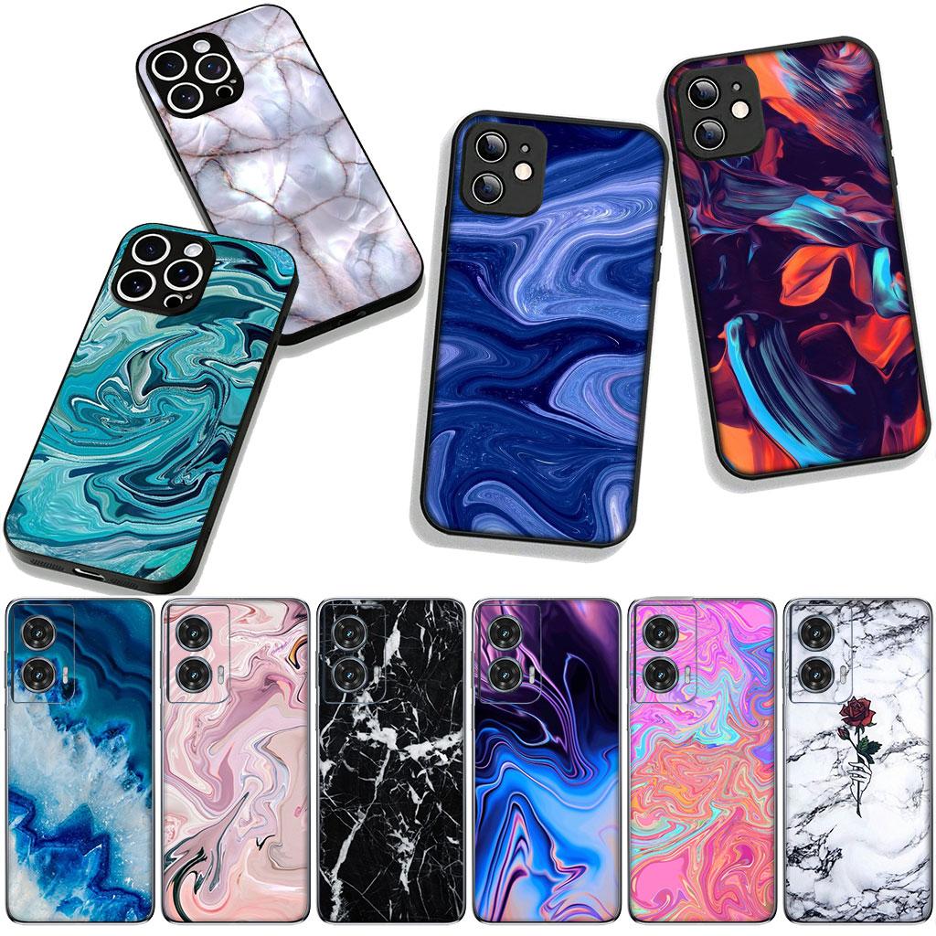 for Samsung Galaxy A25 A37 A57 A12 A14 A50 A51 A70 A71 A72 A21S A04 M15 Note 20 9 8 10 Case Marble Texture Flower Wallpaper