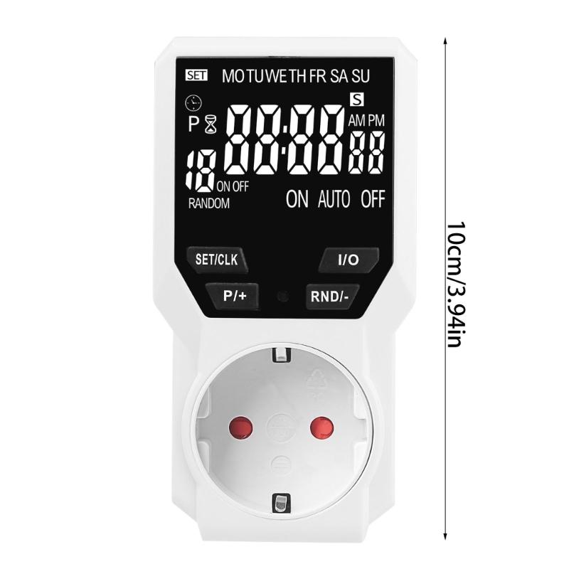 Digital Electronic Timer Switches Energy Saving LCD Display Programmable Timer Socket For Home Appliances Easy To Use