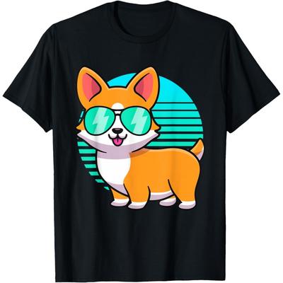 Vintage Corgi T-Shirt Kids Boy Girl Funny Corgi Retro Shirt T-Shirt