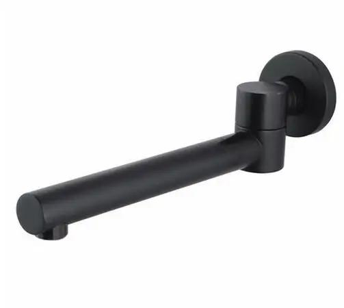 Solid Bass Wall Outlet Wall Mounted Shower Spout Bath Tub Shower Mixer Faucet Spout Filler 180 degree Folding