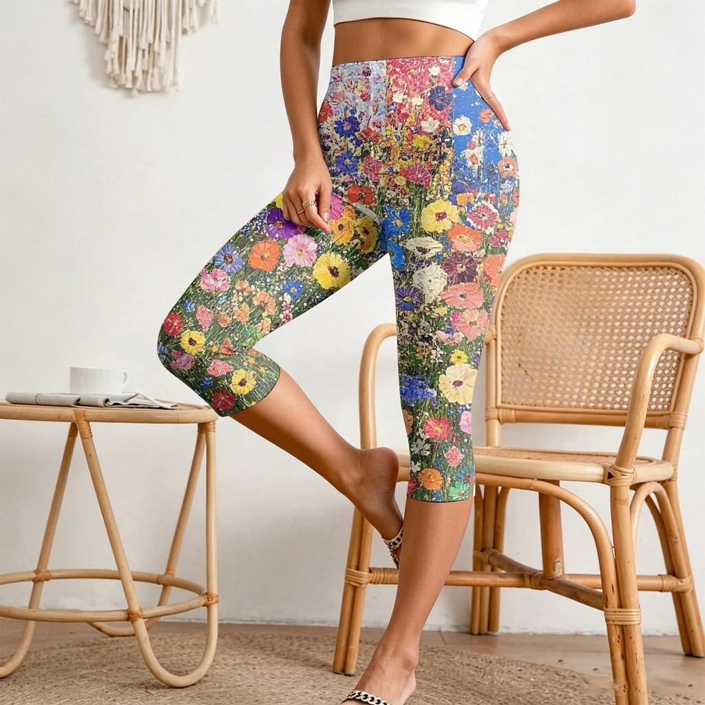 Women's Casual Pants with Elastic Waist, Slim Fit Split Hem