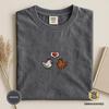 Comfort Colors Geborduurd Stardew Valley Kip T-shirt, Pixel Boerderij Spel Tee