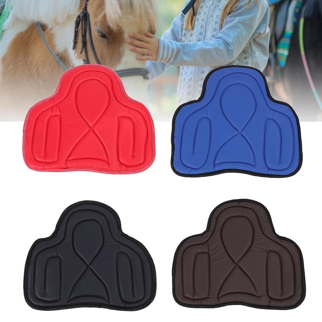 Saddle Pad PU Leather Close Fit Shock Absorbing Thickened Breathable Western Saddle Pad for Equestri