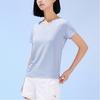Anta Running Series Solid Color Raglan Sports Casual Short Sleeve T-Shirt Women Tops Light-Purple 162325106-2