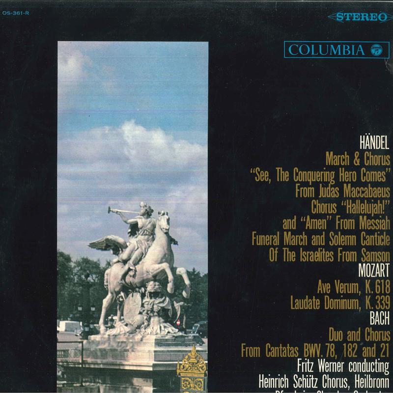 

LP Record FRITZ WERNER, HEINRICH SCHUTZ CHORU - See, The Conquering Hero Comes OS361R COLUMBIA Japan Classical Used