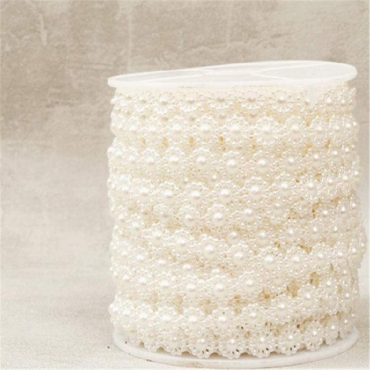 Guirnaldas de Perlas de 13 mm Cadena de Hilo de Perlas Artificiales para Fabricación de Joyería de Boda Decoración