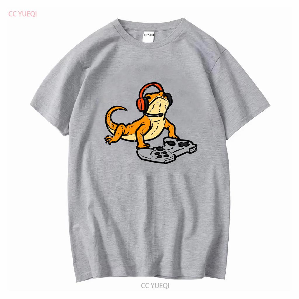 New Bearded Dragon Video Gaming Funny Gamer Animal SHIRT MADE IN USA Size S 3XL vintage Washed designer clothes Versatile Soft