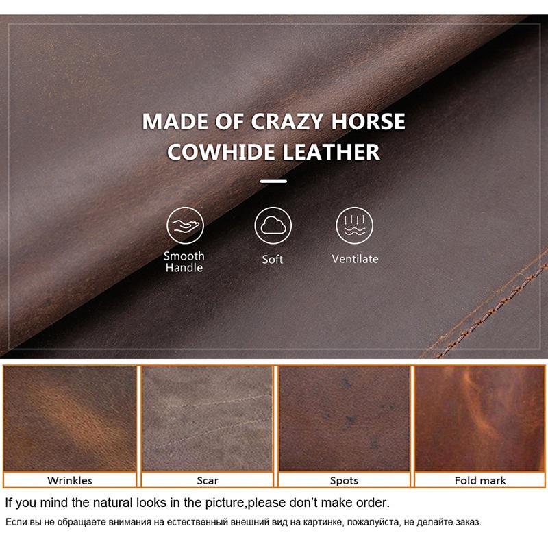 CONTACT'S Étui à Montre Vintage en Cuir Véritable 2 Emplacements Fermeture Éclair Sac à Montre Support pour Homme Voyage Cadeau Quotidien Boîte de Rangement Présentoir pour Montre