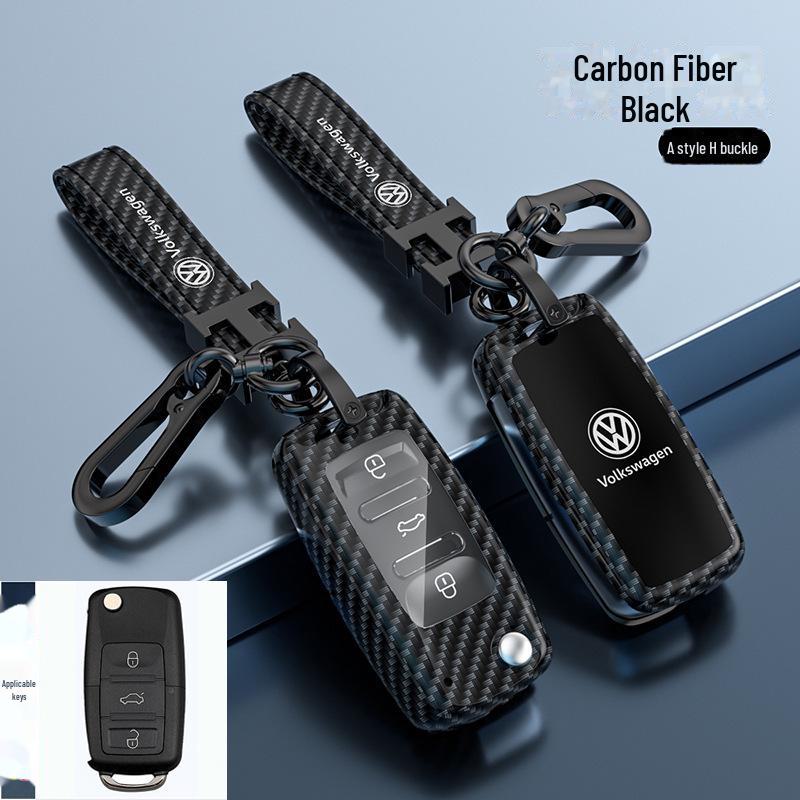 Kryt klíče Volkswagen Lavida pro 24 modelů - Sagitar, Tanyue, Tiguan, Bora a další - Skořepina s přezkou na tašku do auta - Chraňte své klíče stylově.