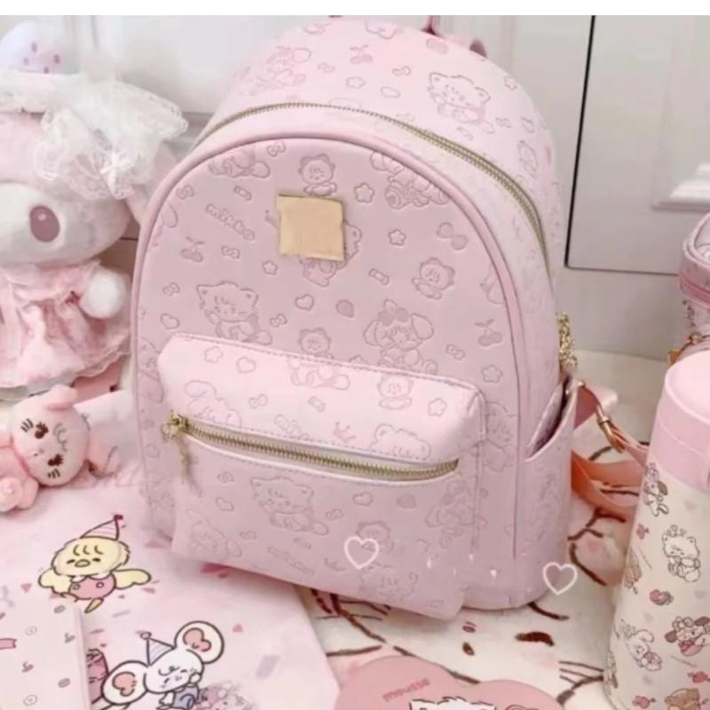 JIAERDI Harajuku Aesthetic Pink Backpack Women Sweet Cute Cartoon Y2k Backpacks Ladies 2025 New Style Trendy Kawaii Mochila