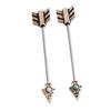 Retro Arrow Industrial Scaffold Bar Ear Cartilage Helix Barbell Piercing Jewelry