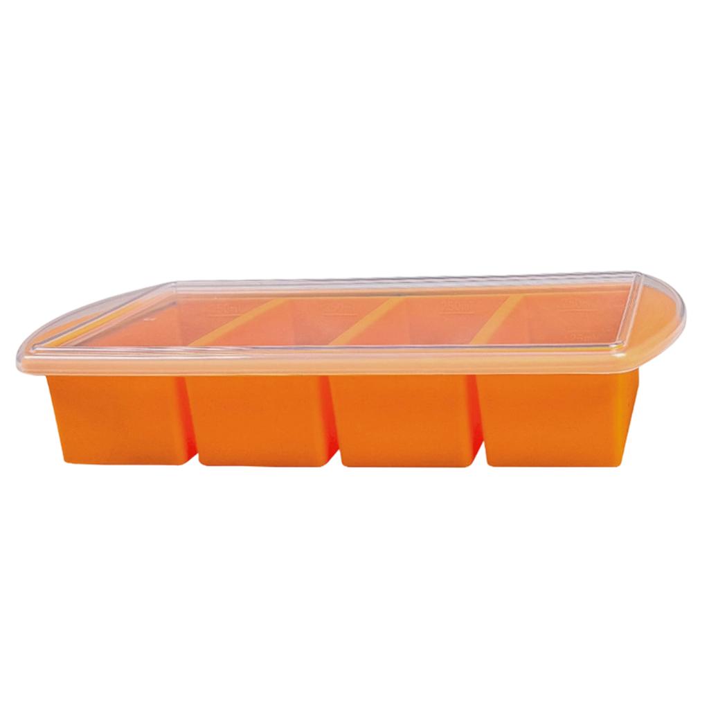 Covered Silicone Ices Cubes Tray For Freezing Storage Box Ices Block Mold