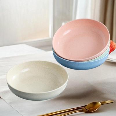 5pcs/set Nordic Wheat Straw Plate Fruit Plate Vegetable Plate Tableware Plate Outdoor Tableware