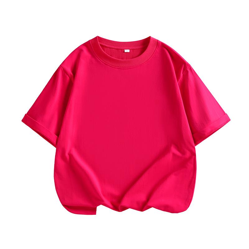 Pure Cotton Kids' T-shirt with Logo - Summer Class Uniform & Parent-Child Wear