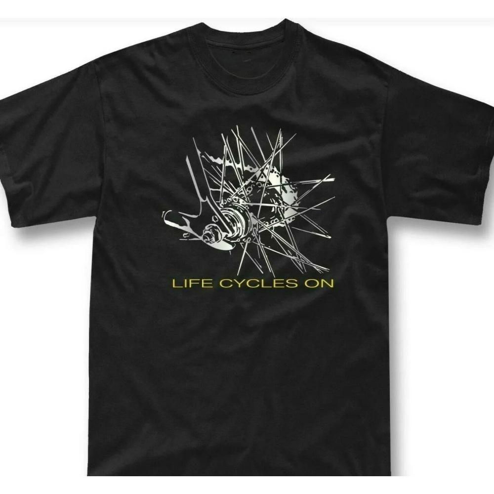 

Life Cycles On Funny Cycling Bicycle Rider Gift TShirt 100 Cotton ONeck Summer Short Sleeve Casual Mens Tshirt Size S3XL XXXXXL чорний