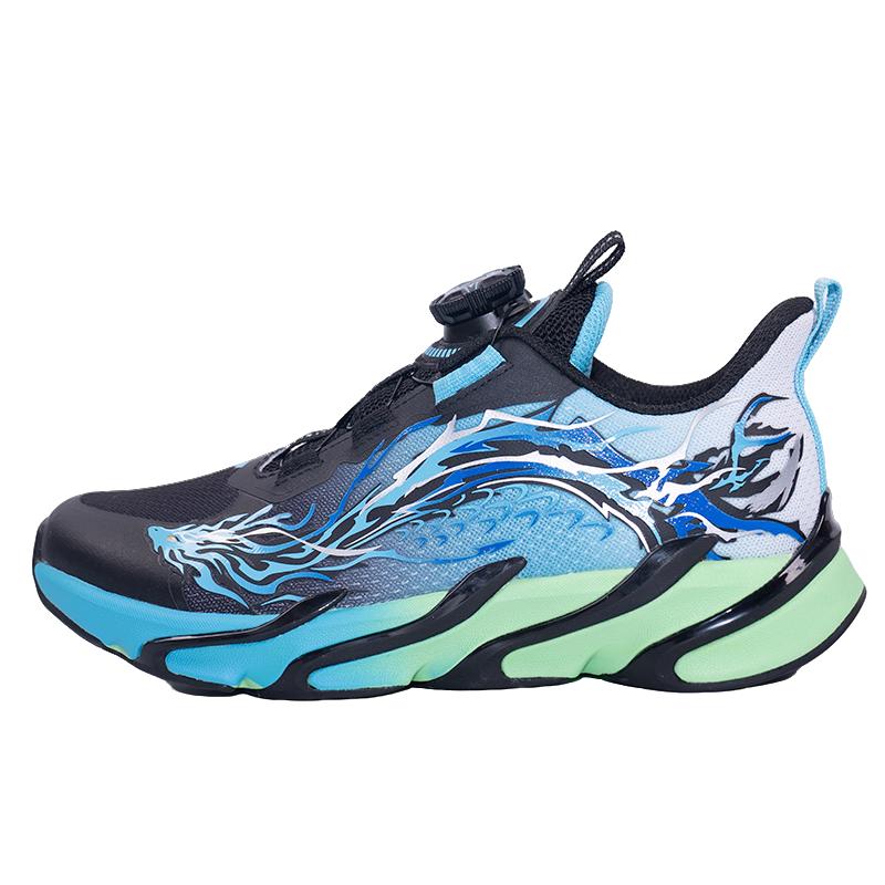 Anta Childrens Red Flame 6.0 Comfortable Casual Low-Top Running Shoes Kids Sneaker Black Lake-Blue Anta-White 312515524R-6