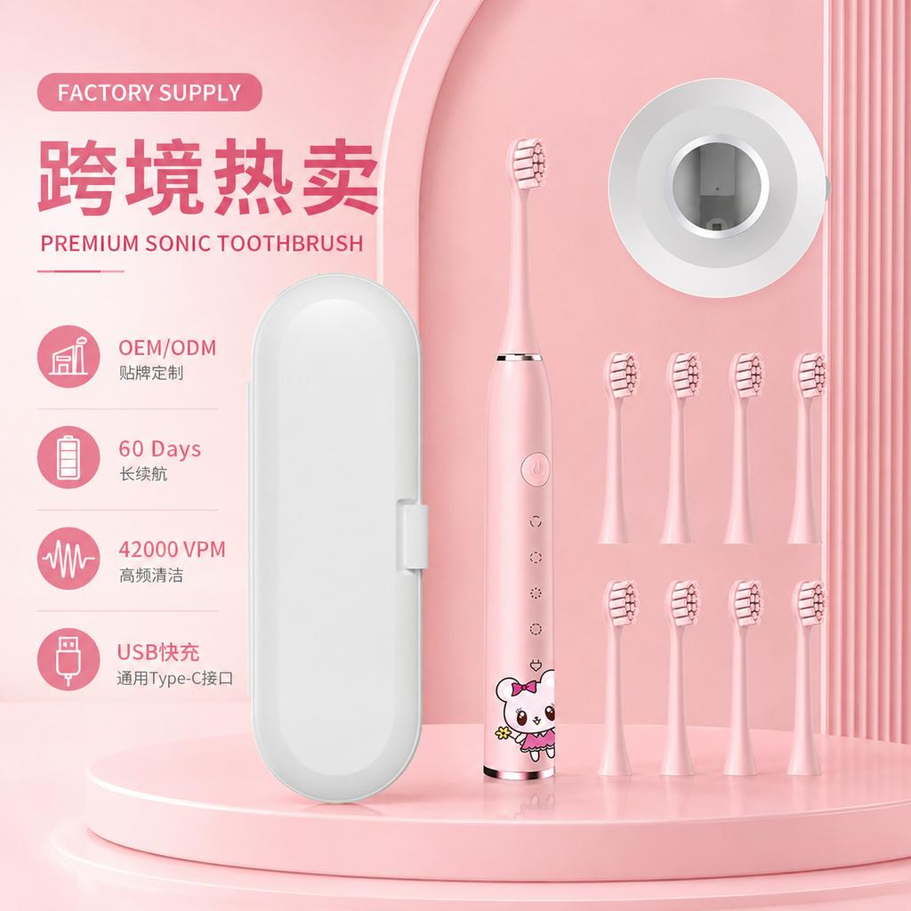 Xiaomi Children's Electric Toothbrush Cartoon Soft Bristle Charging Battery Operated Oral Care Toy for Kids
