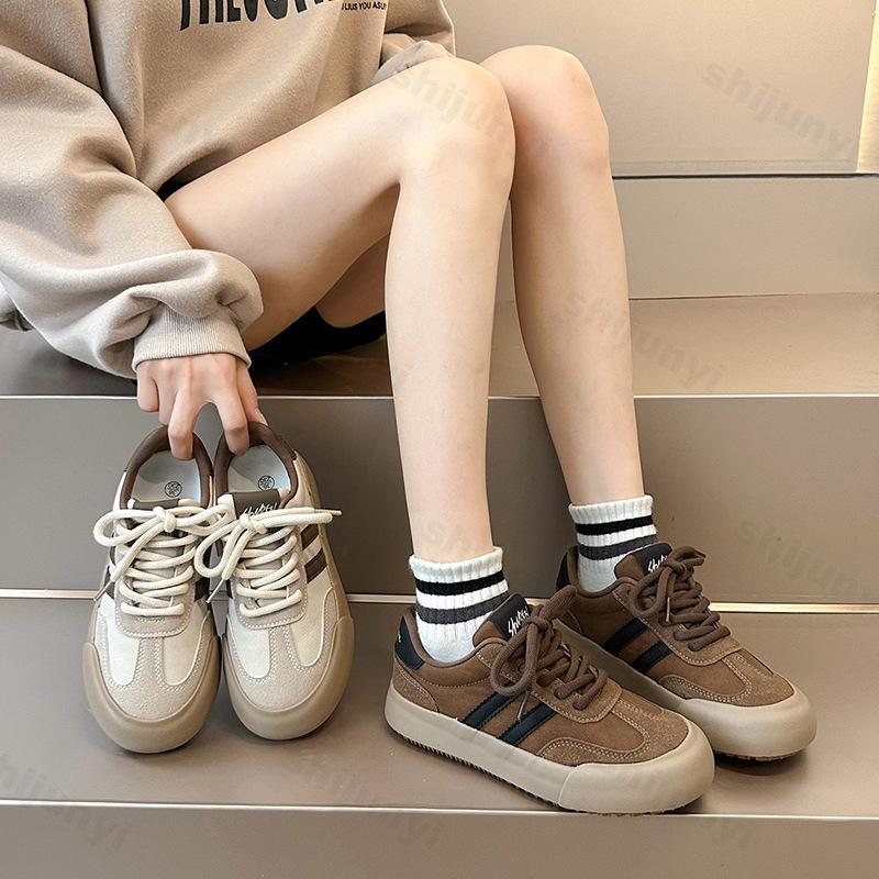 Autumn Women's Casual Sports Shoes 2026 Comfortable Anti Slip Outdoor Vulcanized Shoes Fashion Stripe Platform Zapatos Mujer
