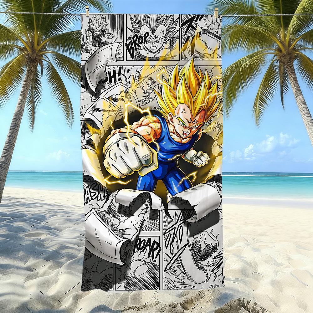 Animation Beach Towels Thickened Microfiber Quick-Drying Bath Towels Outdoor Travel Towels Can Be