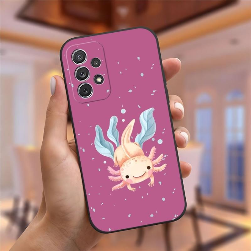 Süße Tier Axolotl Handyhülle Für Samsung Galaxy S23 S22 S10 S20 S30 S21 S8 S9 Pro Plus Ultra Fe Design Rückseite
