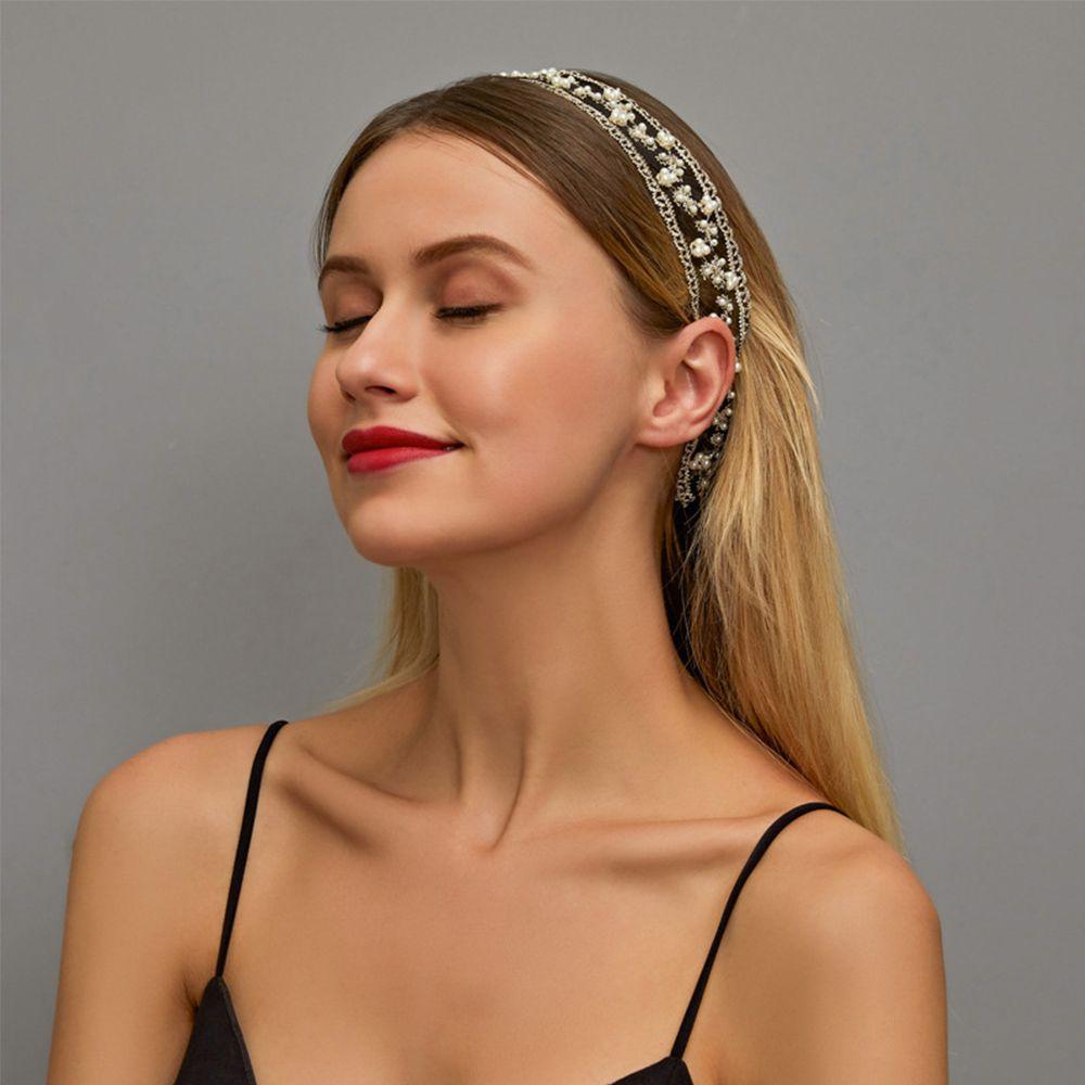 Elegant Scarf Wedding Photography Hair Accessories Lace Headband Net Yarn Ladies Hair Band
