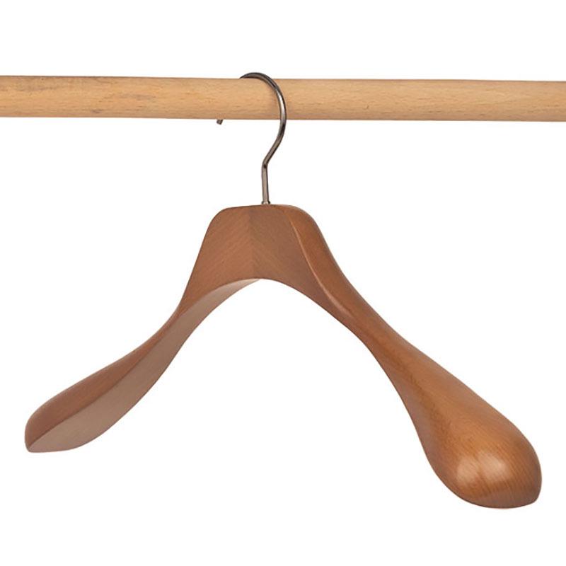 Cintres en Bois de Hêtre avec Pinces pour Pantalons - Épais, Élargis pour Manteaux et Costumes