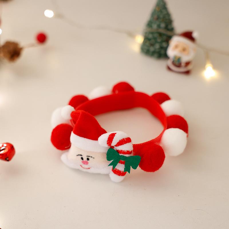 Cat Plush Ball Collar Cute with Doll Pumpkin Spider Small Dog Necklace Beard Corgi Pet Halloween Christmas Neck Ring Jewelry
