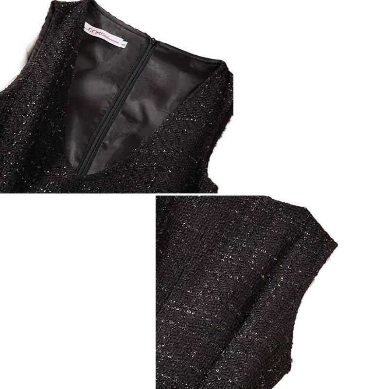 Elegant Mid-Length Woolen Vest Dress - Sleeveless, Slimming, Autumn/Winter Fashion